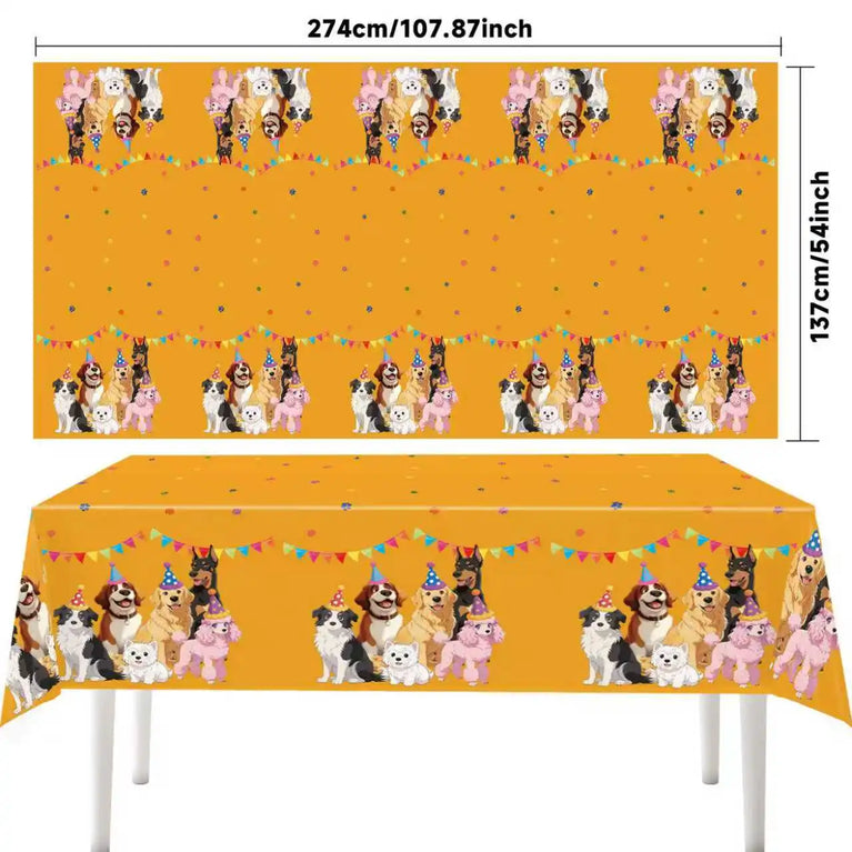 Dog Theme Birthday Party Disposable Tableware Set -Pet Celebration Decor