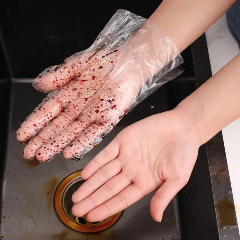 Plastic Disposable Gloves Transparent Kitchen BBQ Food Grade Eco Gloves