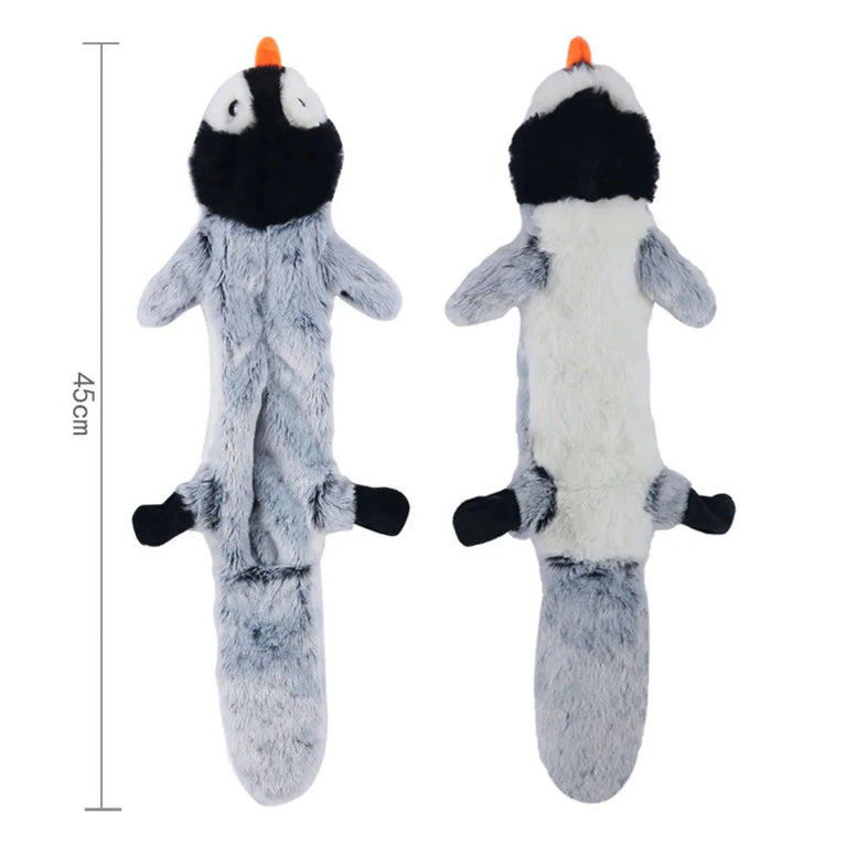 Stuffingless Squeaky Dog Toy Plush Crinkle Chew Training Toy