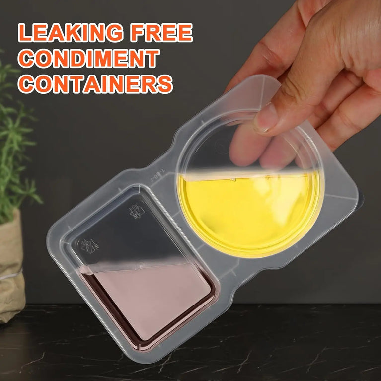 Snack Box Container with Lid Leakproof Reusable Snack Compartment Box