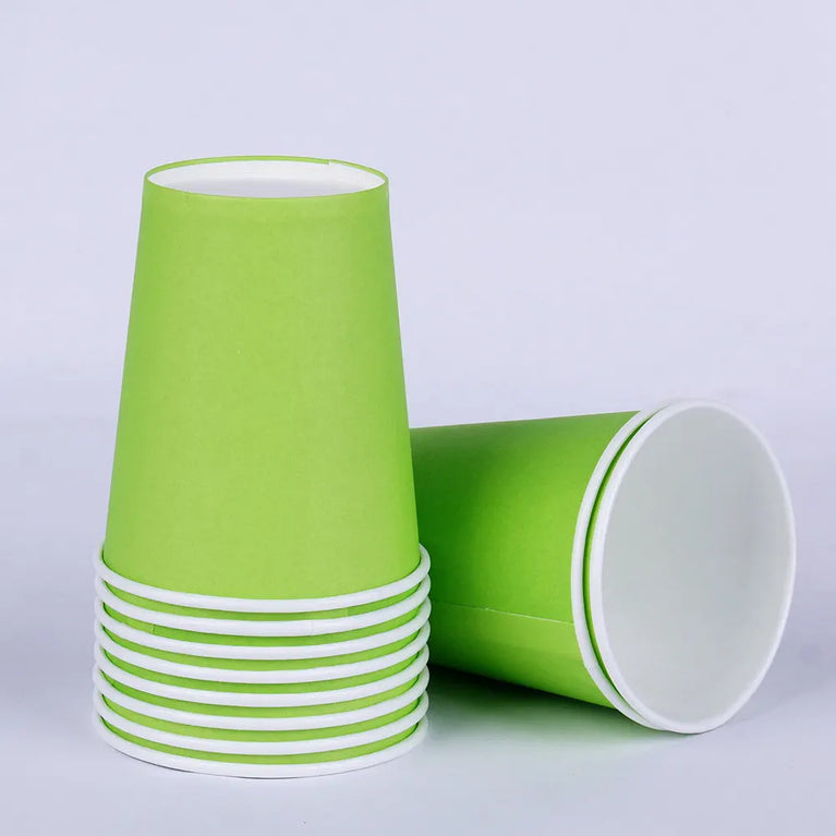 Solid Color Disposable Tableware Set Plates Cups Party Wedding Decoration Kit