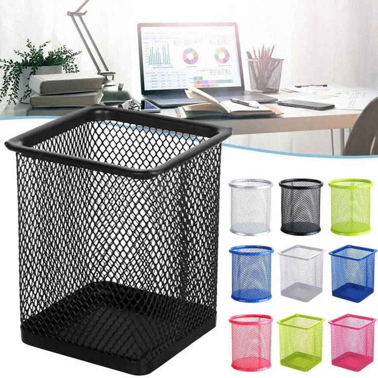 Multifunction Mesh Pen Pot Desk Tidy Stationery Organiser