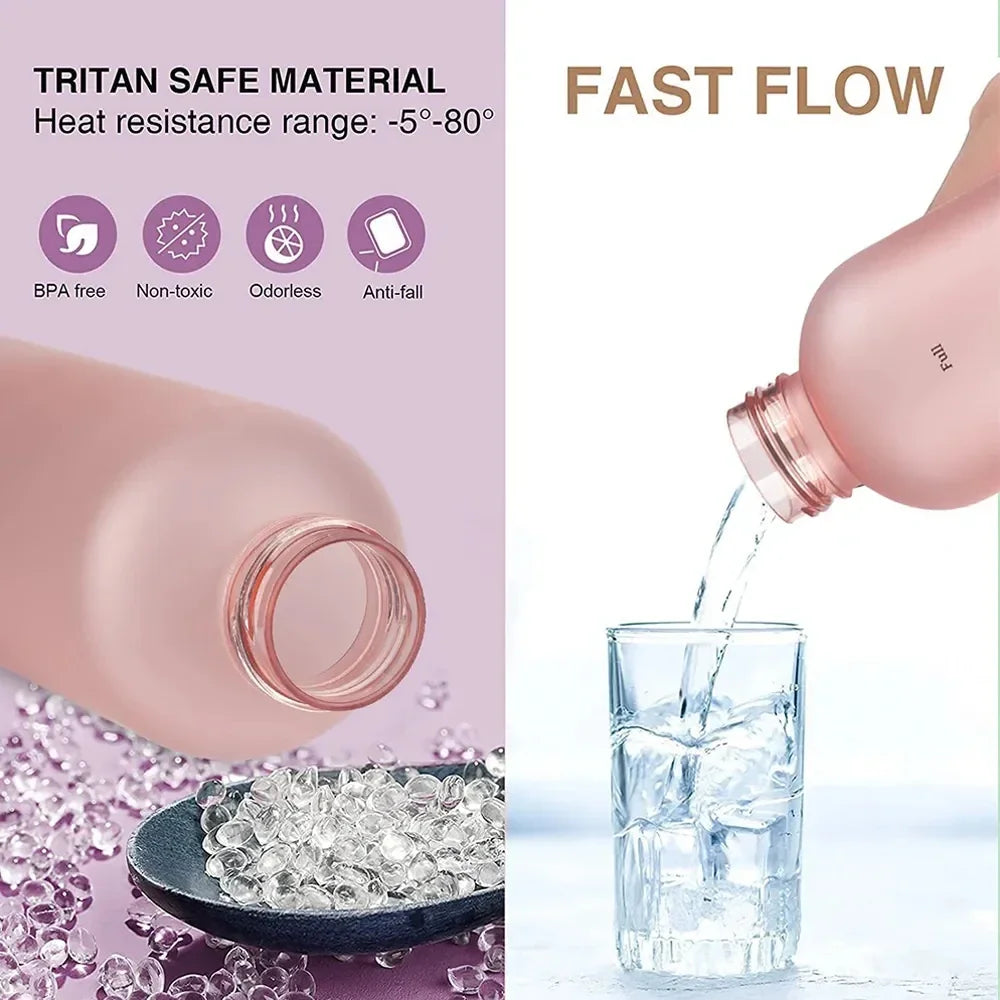 1L Water Bottle with Time Marker Leakproof BPA-Free Fitness Sports Outdoor Travel Hydration Bottle with Straw