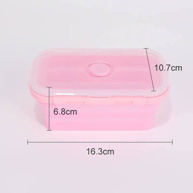 Collapsible Silicone Food Storage Containers with Lids Leakproof