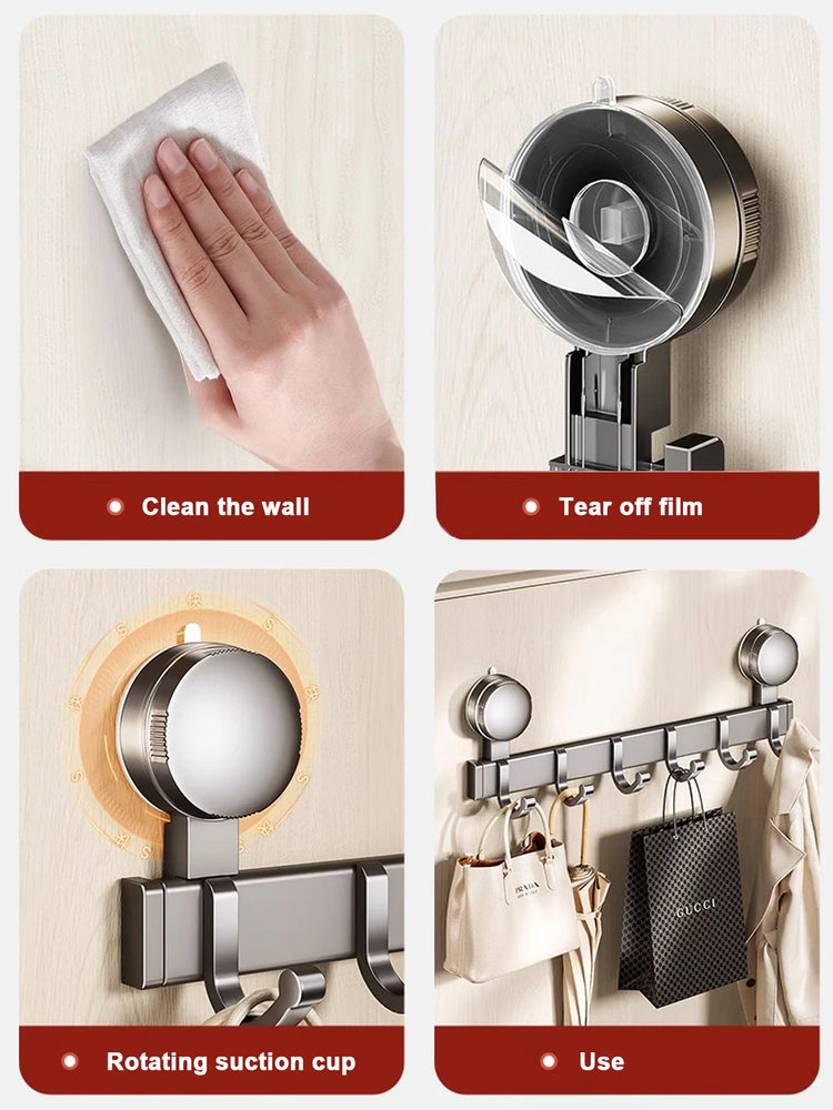 Suction Cup Bathroom Hooks Towel Hanger Nail Wall Rack Hooks Coat Clothes Holder for Bathroom Kitchen Accessories