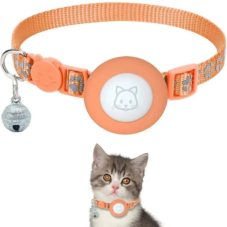 Airtag Cat Collar Breakaway Reflective Adjustable 7-12In GPS Collar