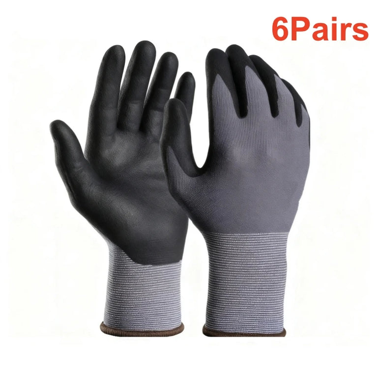 Microfoam Nitrile Gardening Gloves Touchscreen Grip Heavy Duty