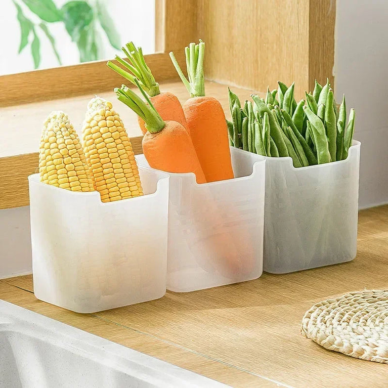 Refrigerator Storage Boxes Fresh Food Organizer Kitchen Container Set