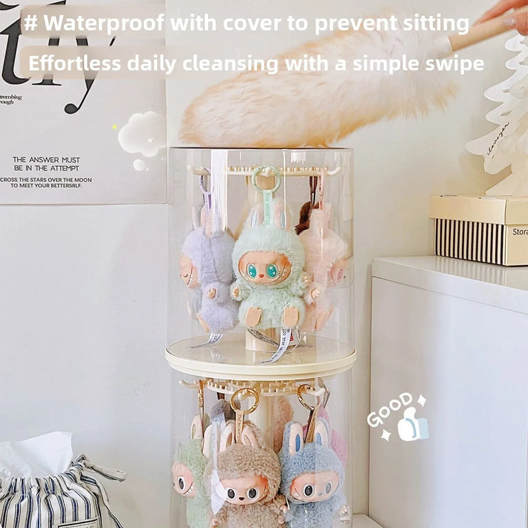 Modern Minimalist Rotating Display Case | Large Capacity Toy & Jewelry Organizer