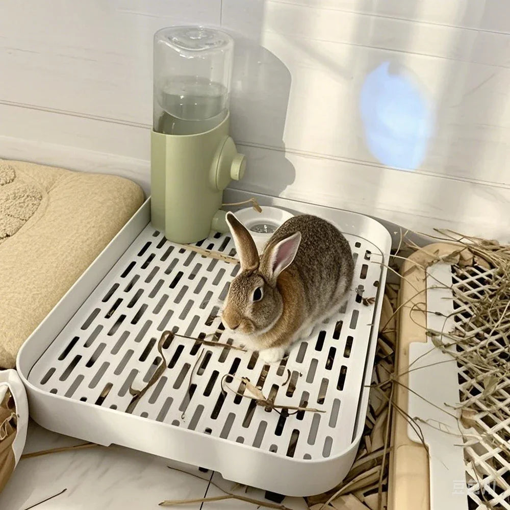 Rabbit Litter Box Small Pet Toilet Tray Corner Toilet Box