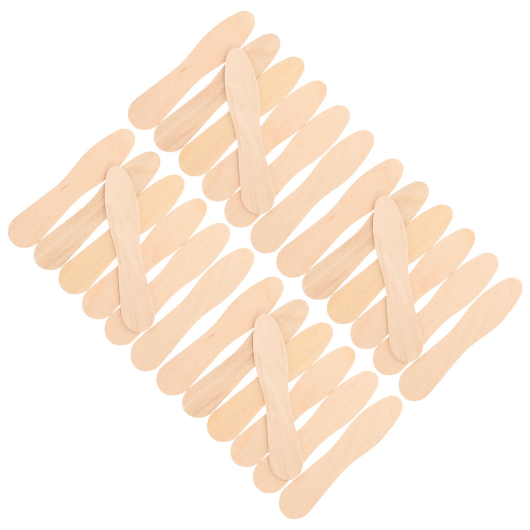 100PCS Wooden Ice Cream Spoons Eco Friendly Disposable Dessert Sticks
