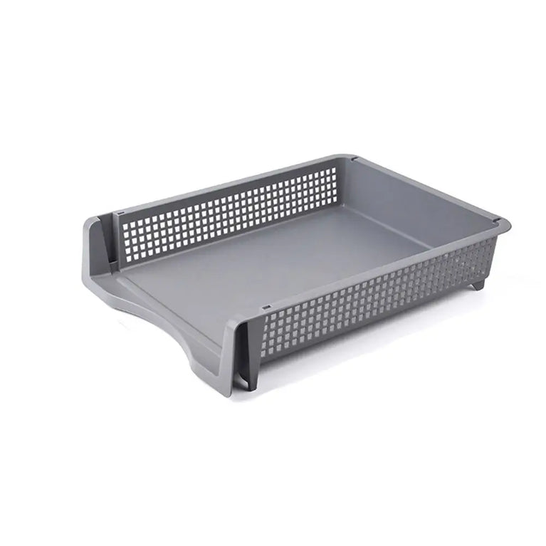 Stackable A4 Document Organiser | Laminated Plastic Desktop File Rack
