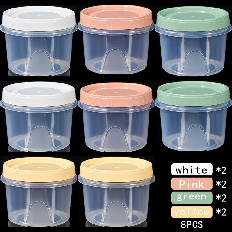8 Pcs 500ml Food Storage Containers for Refrigerator Organization