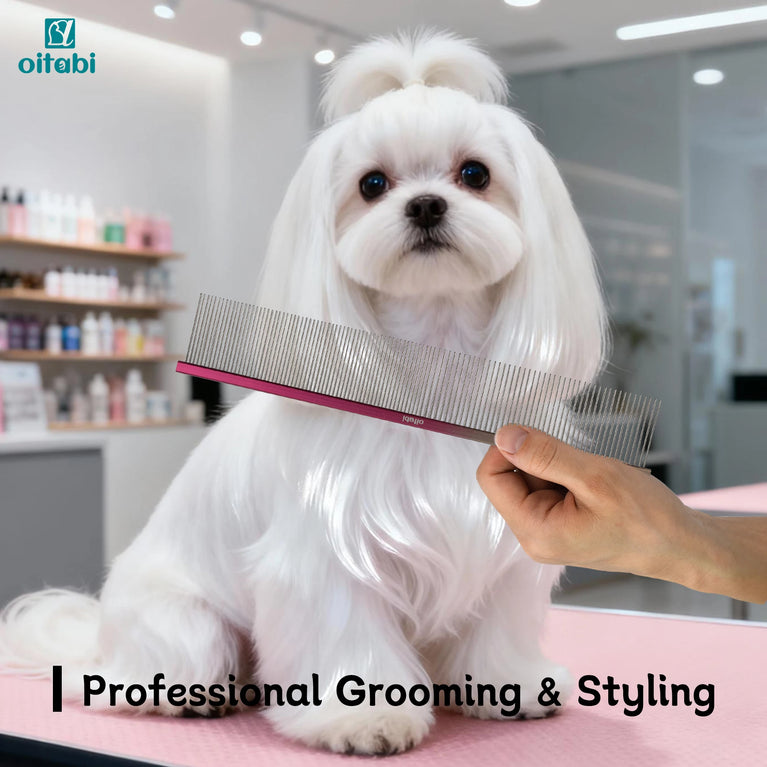 24.5cm Professional Extra Long Pet Grooming Comb Detangling Tool