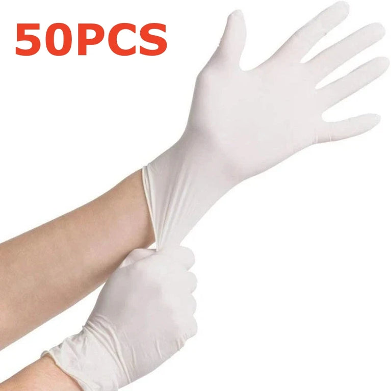 White Nitrile Disposable Gloves 4mil Food Grade Kitchen Work Gloves