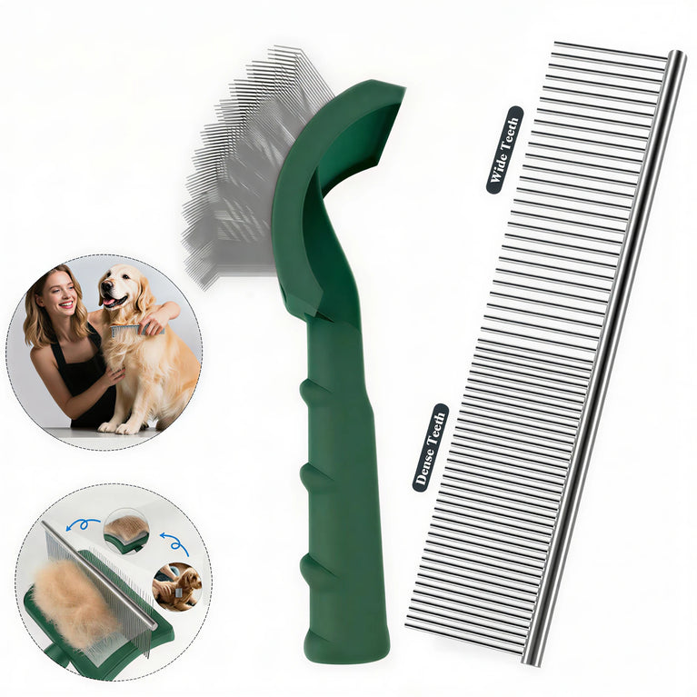 Dog Grooming Comb Shedding Hair Remove Needle Brush Slicker Massage Tool