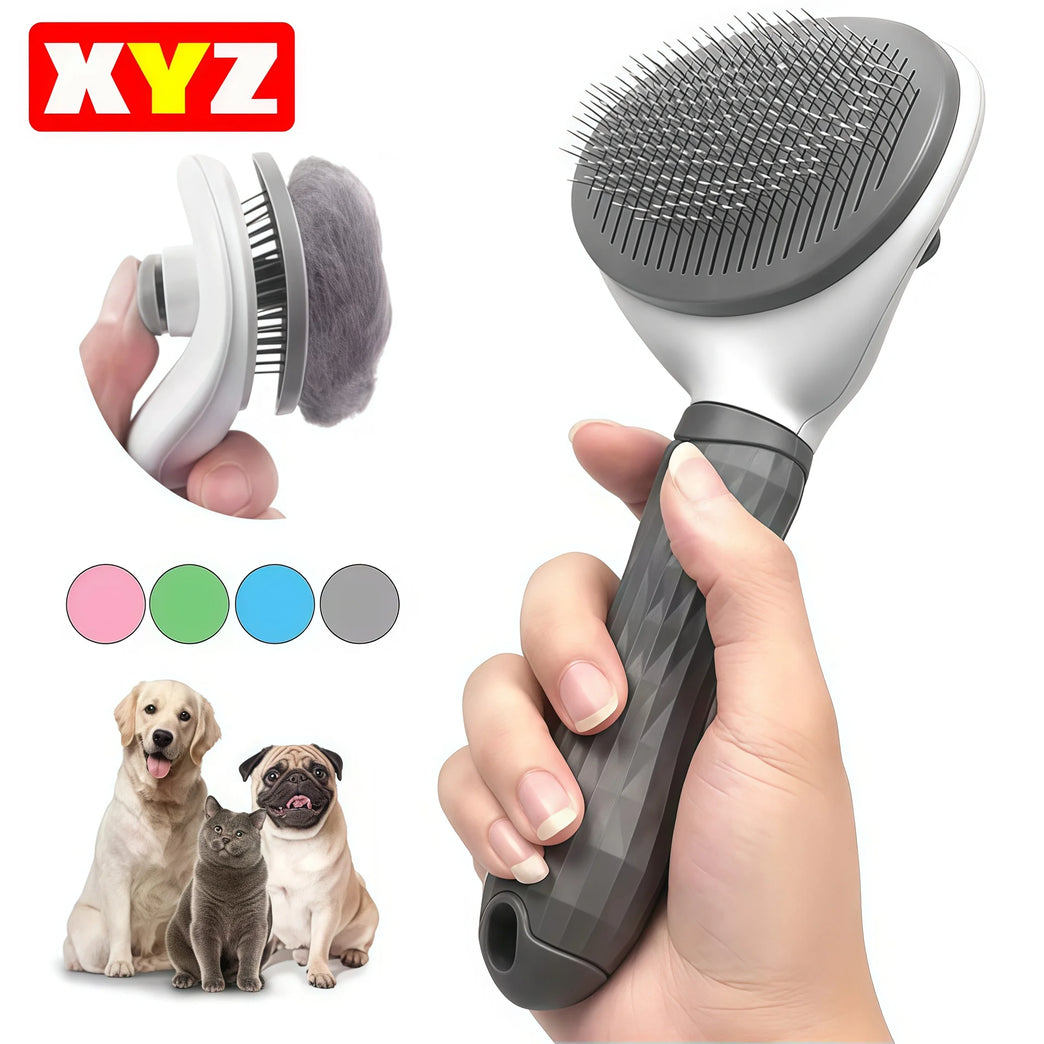 Pet Dog Brush Cat Comb Self Cleaning Pet Hair Remover Dematting Grooming Tool