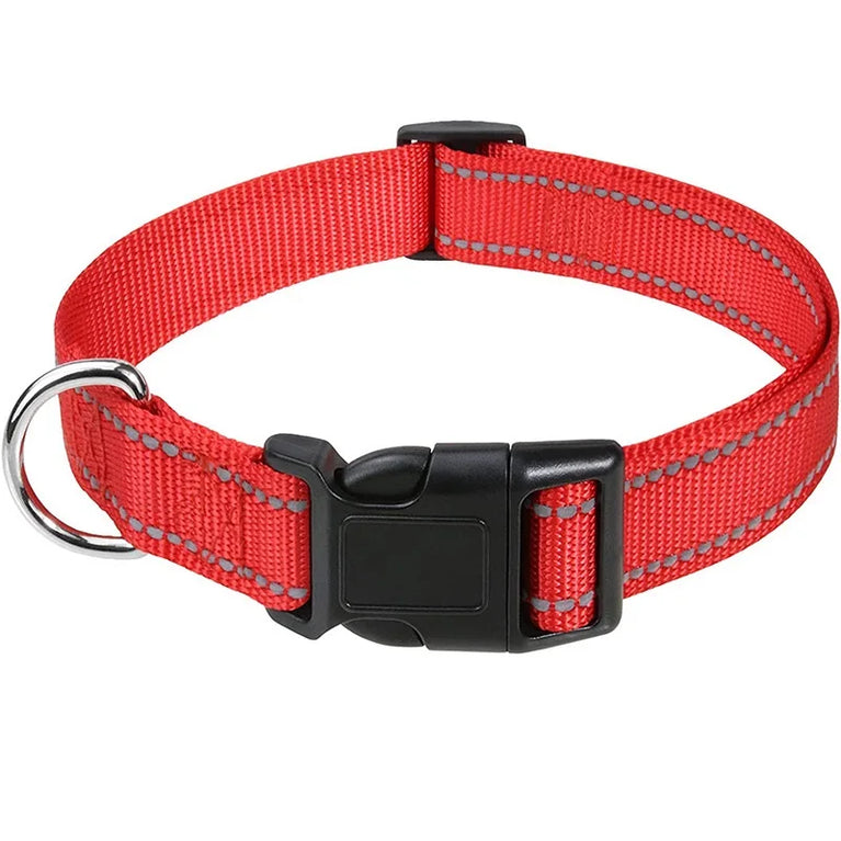 10 Colors Pet Dog Collar Nylon Neck Collar Small Medium Large Dog Chihuahua Reflective