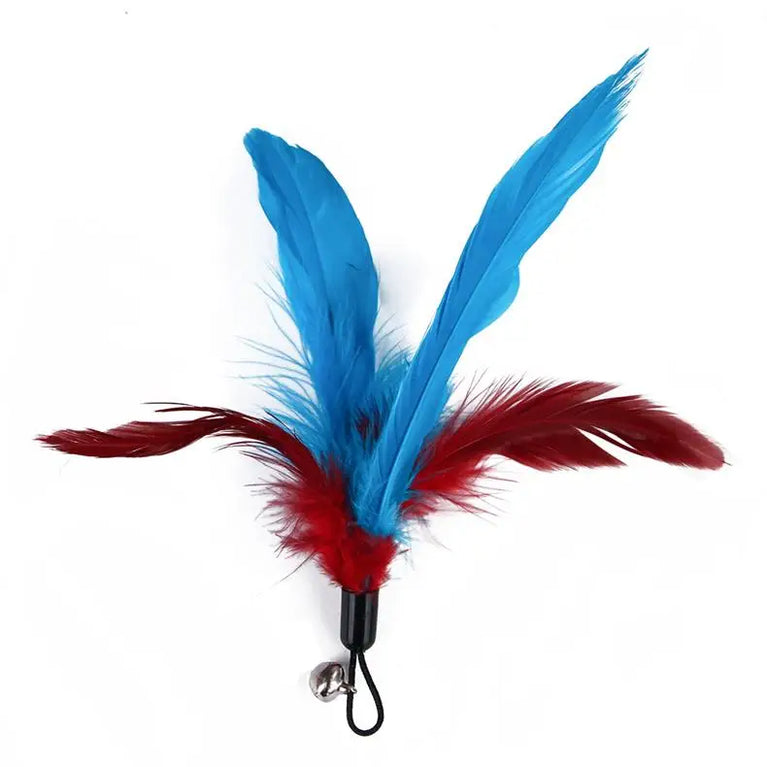 11pcs Replacement Cat Feather Toy Set Retractable Stick Kit Toy