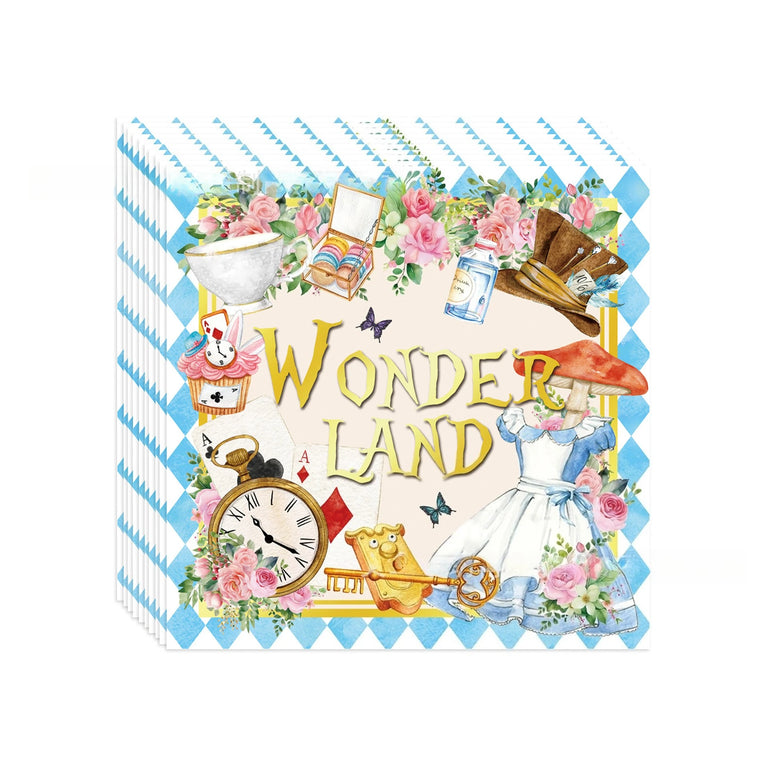 Alice's Adventures in Wonderland Party Set Disposable Tableware Decoration