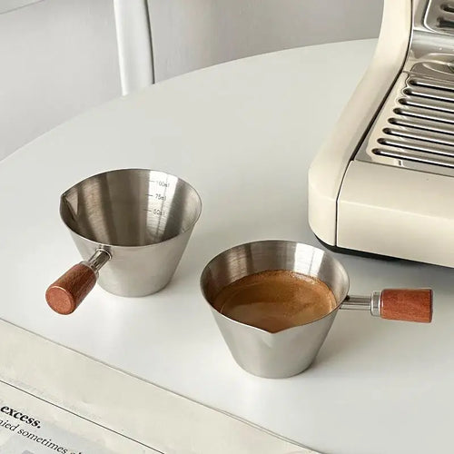 Stainless Steel Coffee Extraction Cup | Professional Espresso Measuring & Ounce Cup