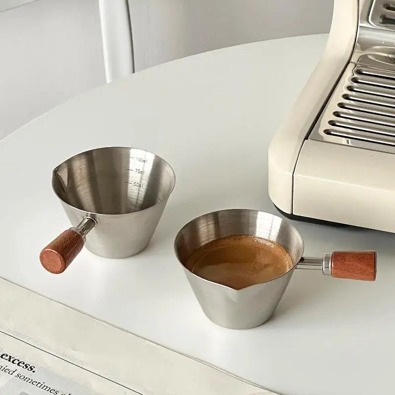 Stainless Steel Coffee Extraction Cup | Professional Espresso Measuring & Ounce Cup