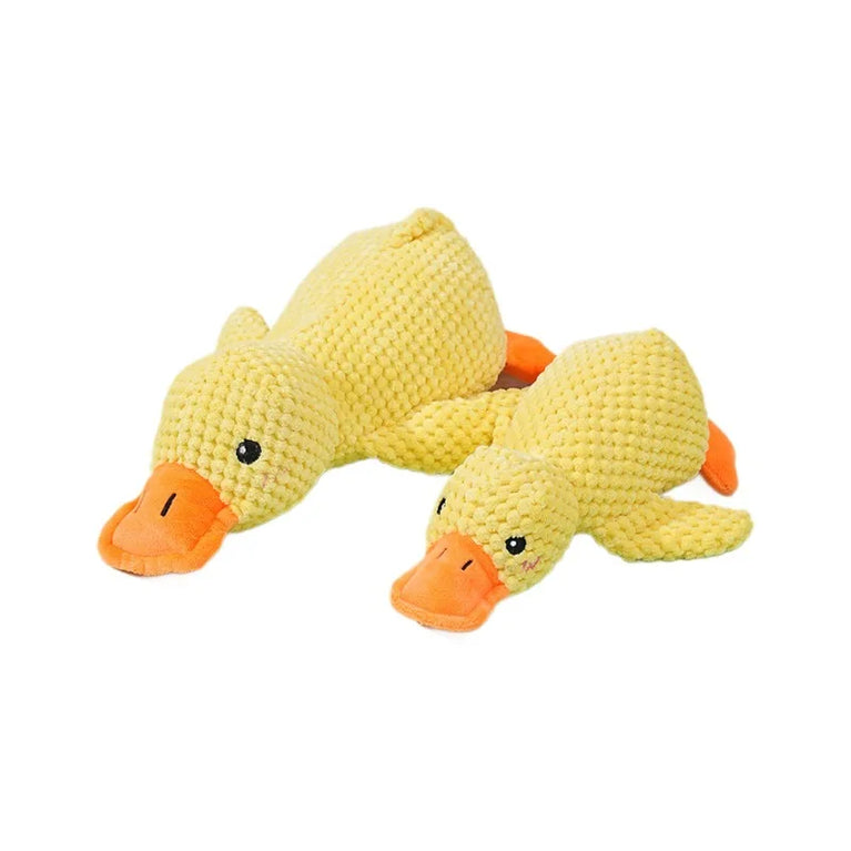 Plush Sleeping Duck Dog Toy Squeaky Chew Toy for Training Fun