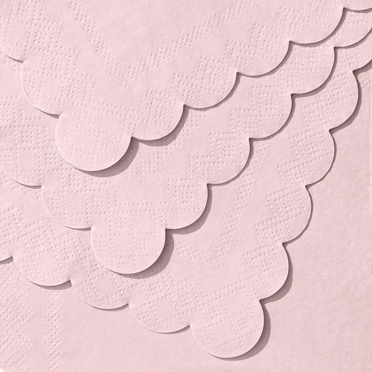 50PCS COCKTAIL SCALLOPED EDGE DISPOSABLE PAPER NAPKINS 5X5 INCH DINNER WEDDING PARTY