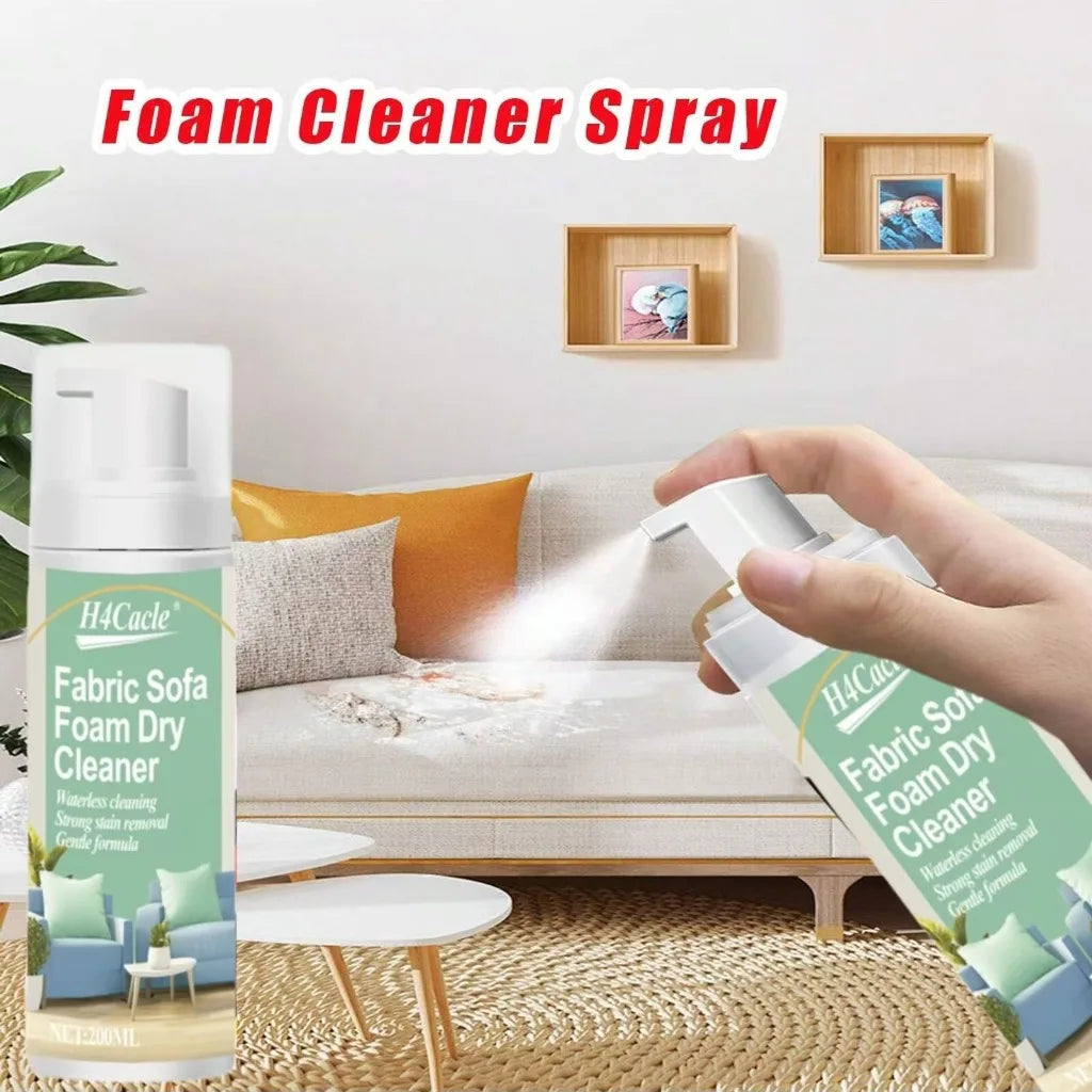 Fabric Sofa Foam Dry Cleaner | Water-Free Multi-Functional Stain Remover