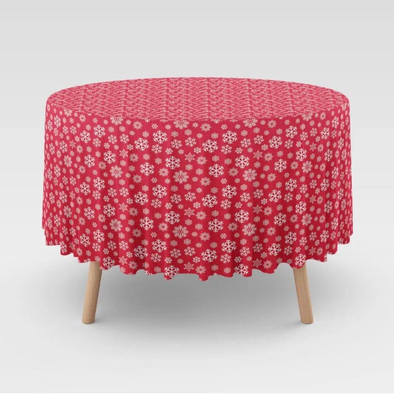 1Pc Disposable Round Table Cloth 84 Inch Plastic Tablecloth Wedding Birthday Party Decor