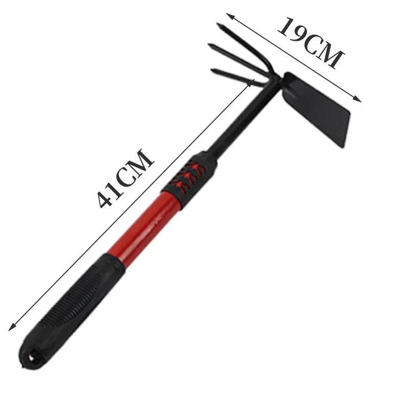 5-Tooth Gardening Spade Shovel Tool Set with Extended Handle