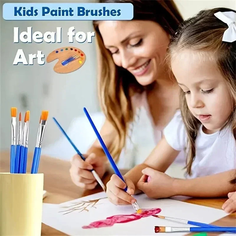 Nylon Bristle Artist Paint Brushes | Versatile Professional & Student Painting Tools