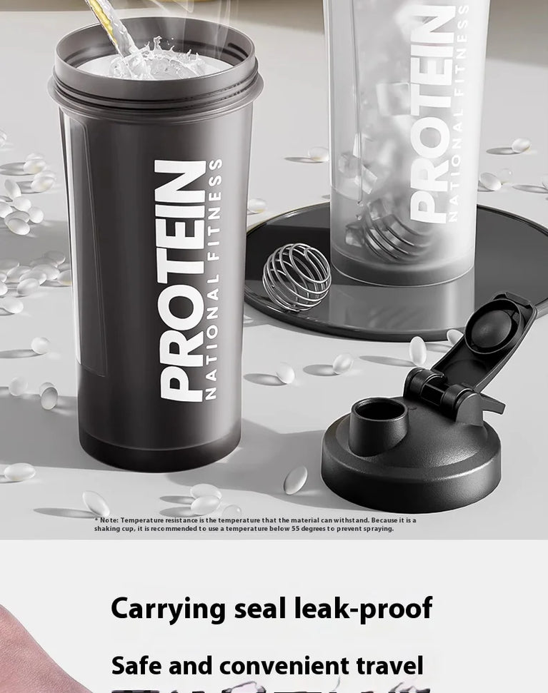 Protein Shaker Fitness Sports Waterbottle Mixing Cup for Gym Use