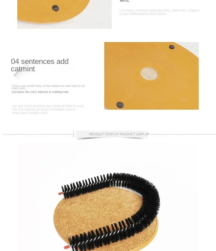 Cat Self Grooming Arch Massage Brush Scratching Tunnel Interactive Cat Toy Set