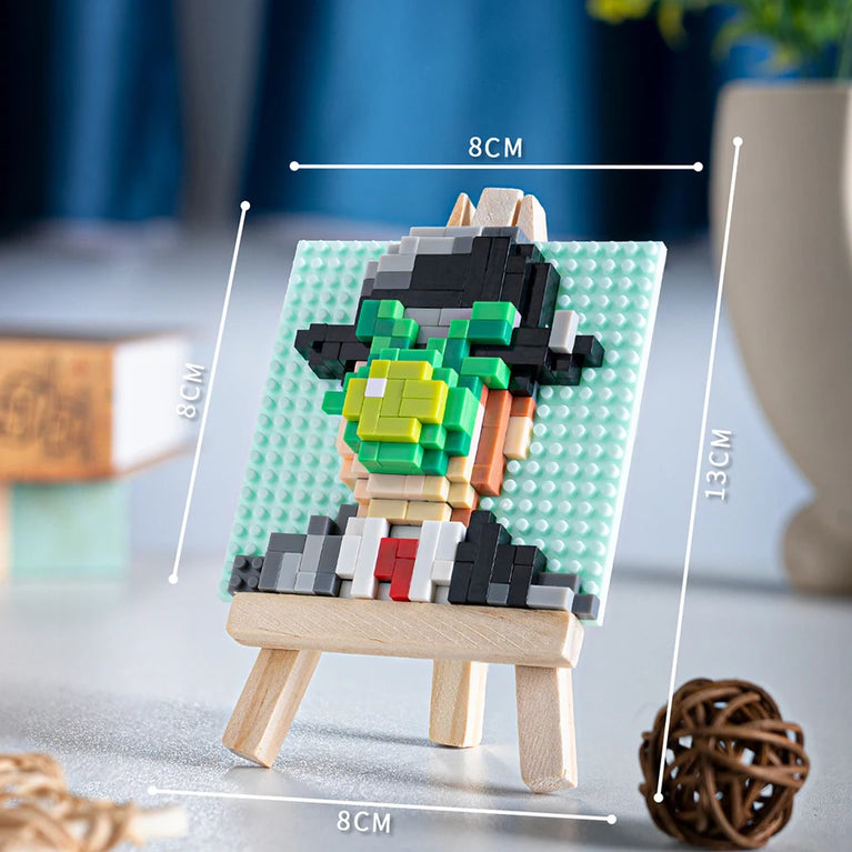 Famous Painting Diamond Building Blocks | 3D Micro-Brick Art with Display Easel
