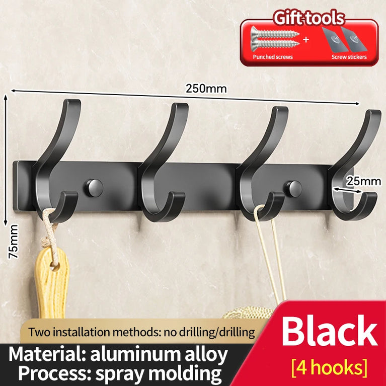 no drill Door Behind Hook Storage Wall Hanging Clothes Hanger Coat Hook Punch-free Bathroom Hanger Bedroom Organizer Storage Kit