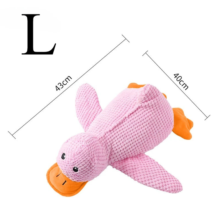 Plush Sleeping Duck Dog Toy Squeaky Chew Toy for Training Fun