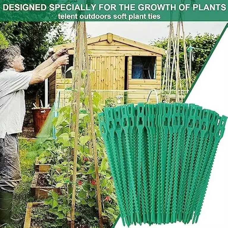 Reusable Garden Cable Ties | Adjustable Plant & Shrub Support Fasteners