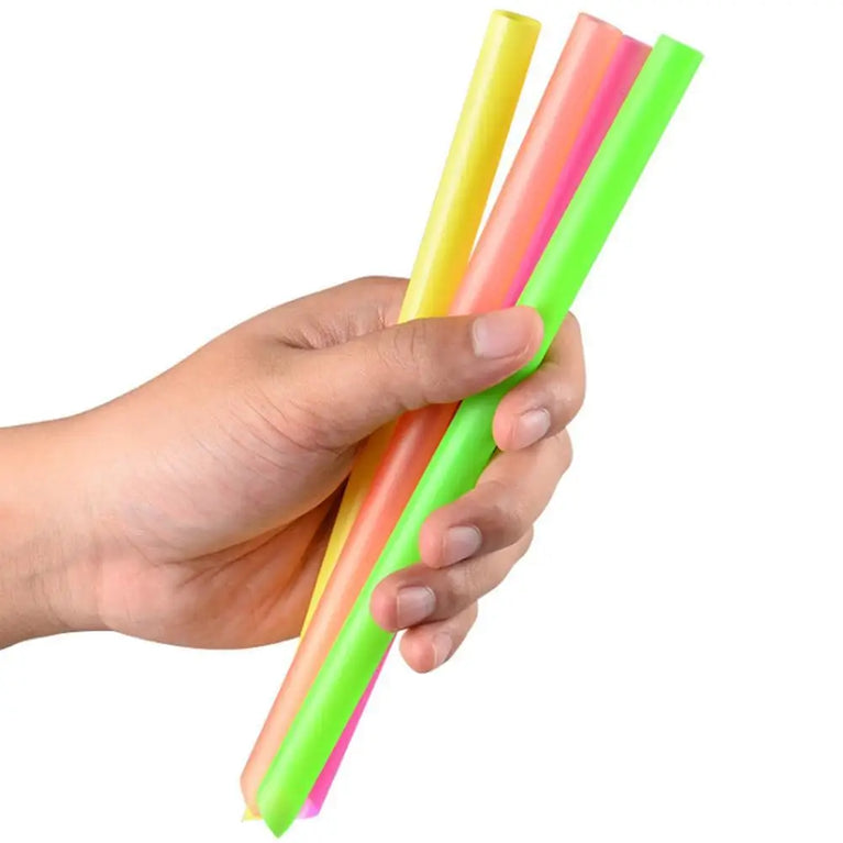 50PCS Jumbo Colored Bubble Tea Straws 19cm Disposable Use