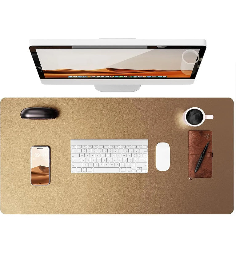 Professional Leather Desk Pad | Large Non-Slip Mouse Pad & Desk Protector