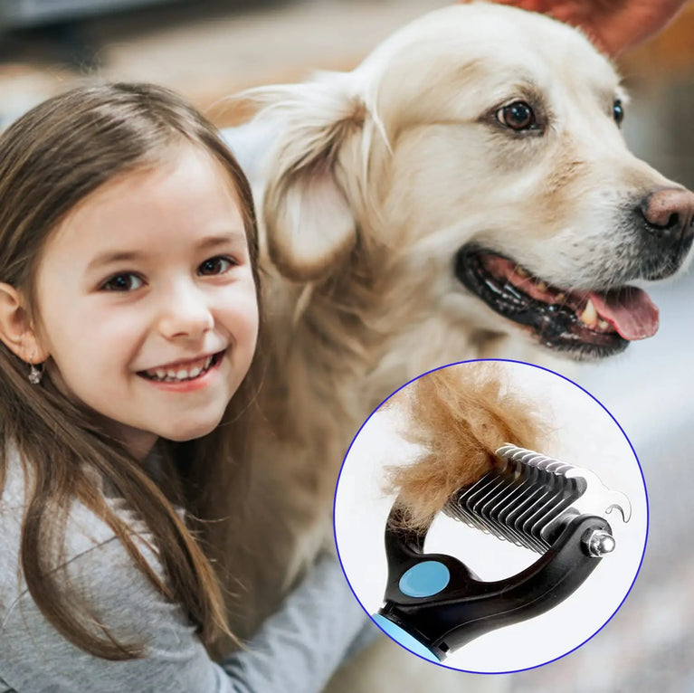 Professional Pet Deshedding Brush Dog Hair Remover Fur Knot Cutter Grooming Tool