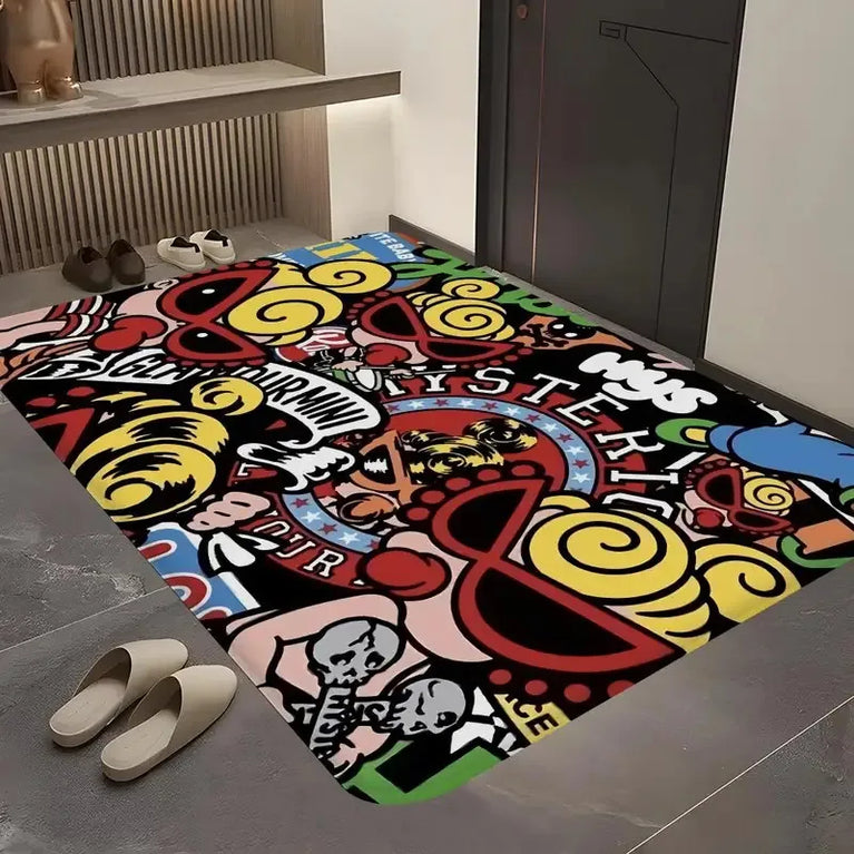Non-Slip Washable Cartoon Area Rugs for Kids Room and Living