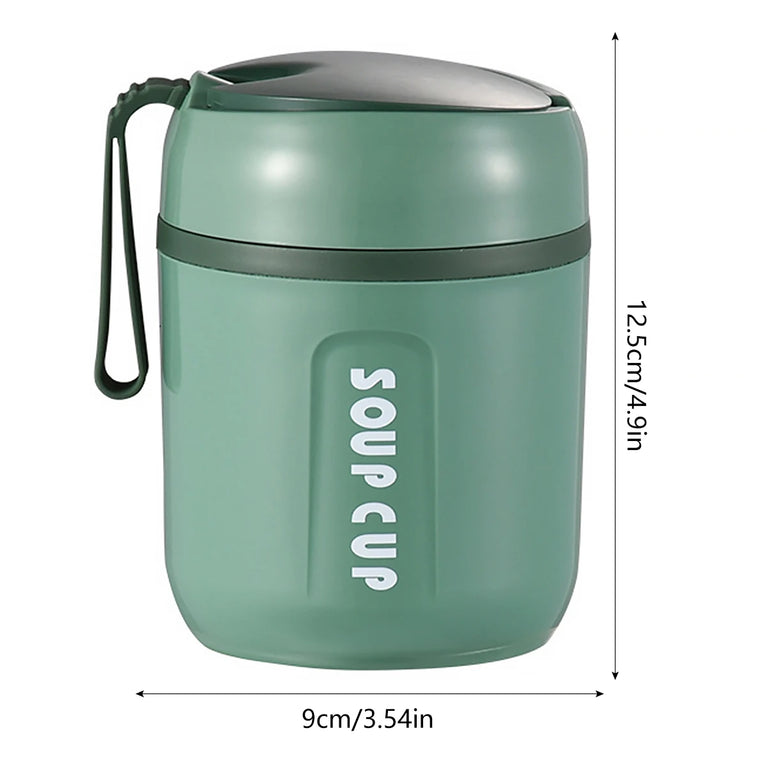 304 Stainless Steel Thermo Soup Cup 530ml 480ml Leakproof Vacuum Insulated Jar