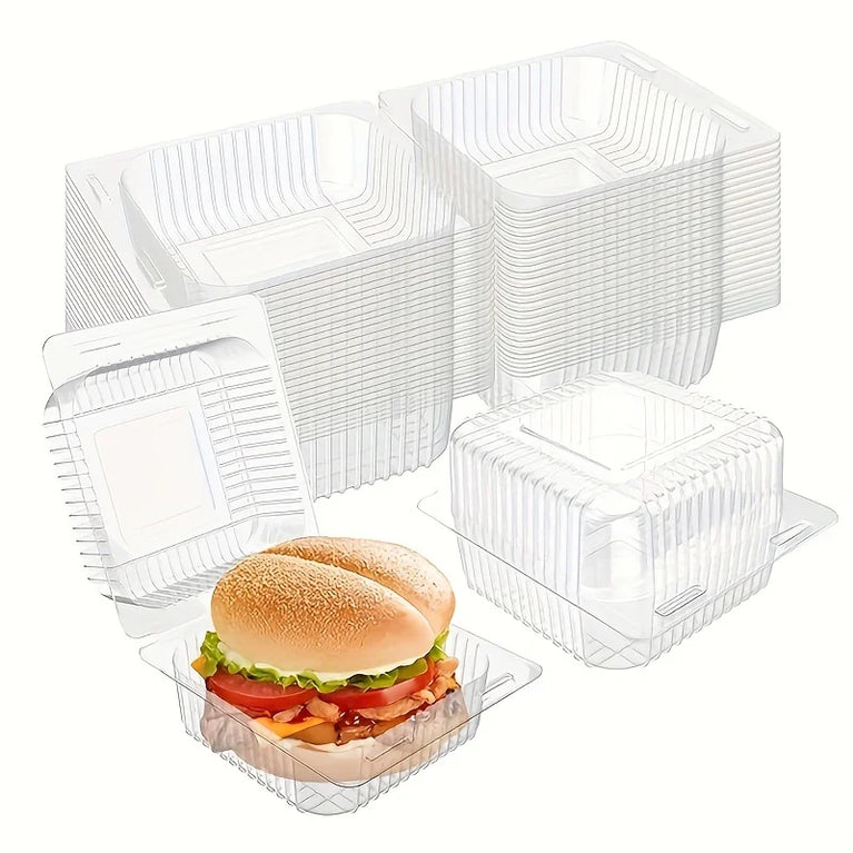 20PCS TRANSPARENT CAKE SLICE BOX FOOD STORAGE CONTAINER FOR BAKERY PARTY WEDDING BIRTHDAY