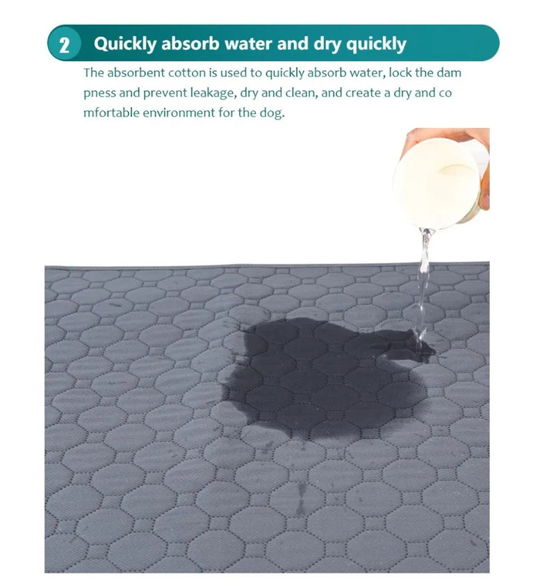 Washable Reusable Dog Pee Pad | 4-Layer Ultra Absorbent Mat