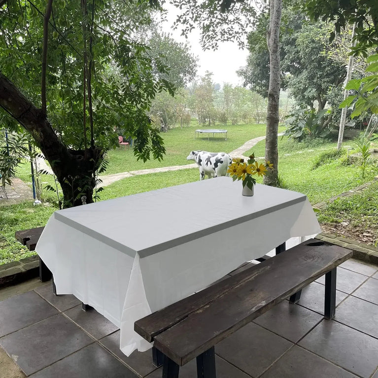 1PC 137x183cm Plastic Rectangle Disposable Table Cover Party Tablecloth Waterproof Event Decor