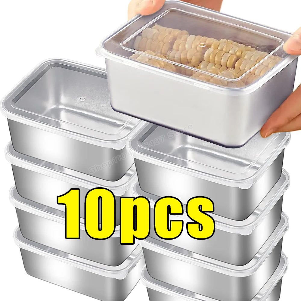 STAINLESS STEEL FOOD STORAGE CONTAINER WITH LID FOR FRESH FOOD STORAGE