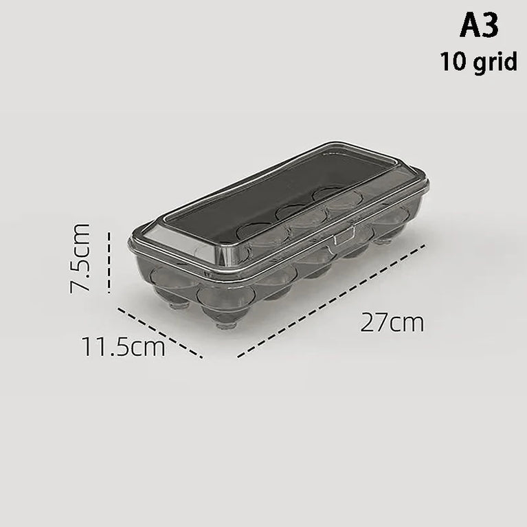 10/15 Grids Transparent Plastic Egg Storage Box Refrigerator Organizer Container