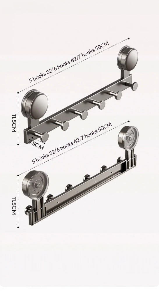 Suction Cup No Drilling Wall Mounted Hooks Rack Kitchen Storage Row Hook Holder Bathroom Towel Robe Coat Hangers Adhesive Hooks