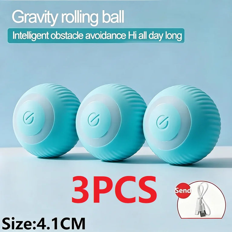 New Interactive Cat Ball Automatic Indoor Electric Roll Silicone Pet Toy MWJ01